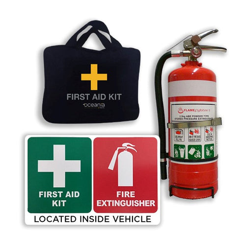 Contractor Vehicle Safety Set Up- Fire & First Aid Kit